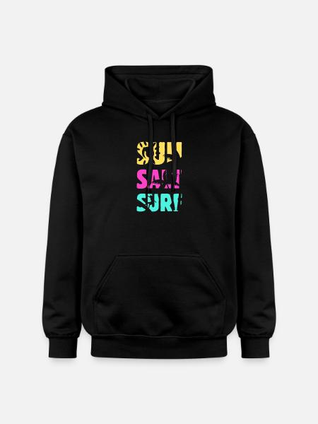 Sun Salt Surf Summer - Gildan Unisex Softstyle® Midweight Hoodie - black
