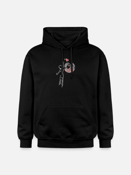 Give love - Gildan Unisex Softstyle® Midweight Hoodie - black