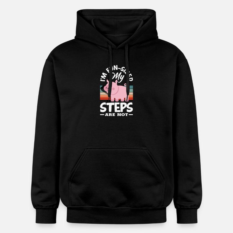 Attends-moi, j’ai de petites jambes - Sweat à capuche Softstyle® Gildan Unisexe - noir