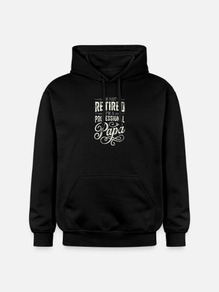 Professional Papa Humorous Retirement Quote - Gildan Unisex Softstyle® Midweight Hoodie - black