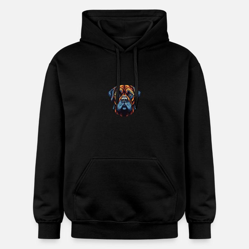 Portrait de chien Mastiff - Sweat à capuche Softstyle® Gildan Unisexe - noir
