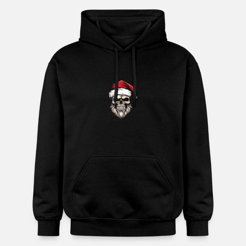 Crâne de Père Noël - Sweat à capuche Softstyle® Gildan Unisexe - noir