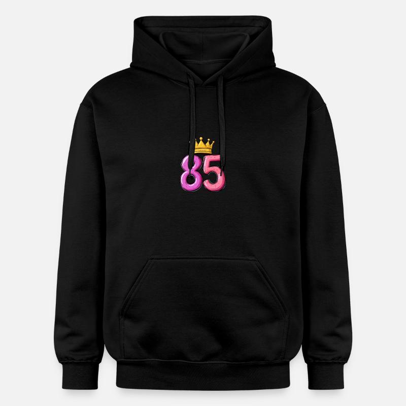 85 Numéro Jersey Couronne - Sweat à capuche Softstyle® Gildan Unisexe - noir