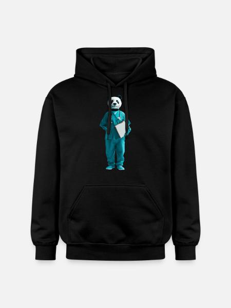 Panda - Gildan Unisex Softstyle® Midweight Hoodie - Schwarz