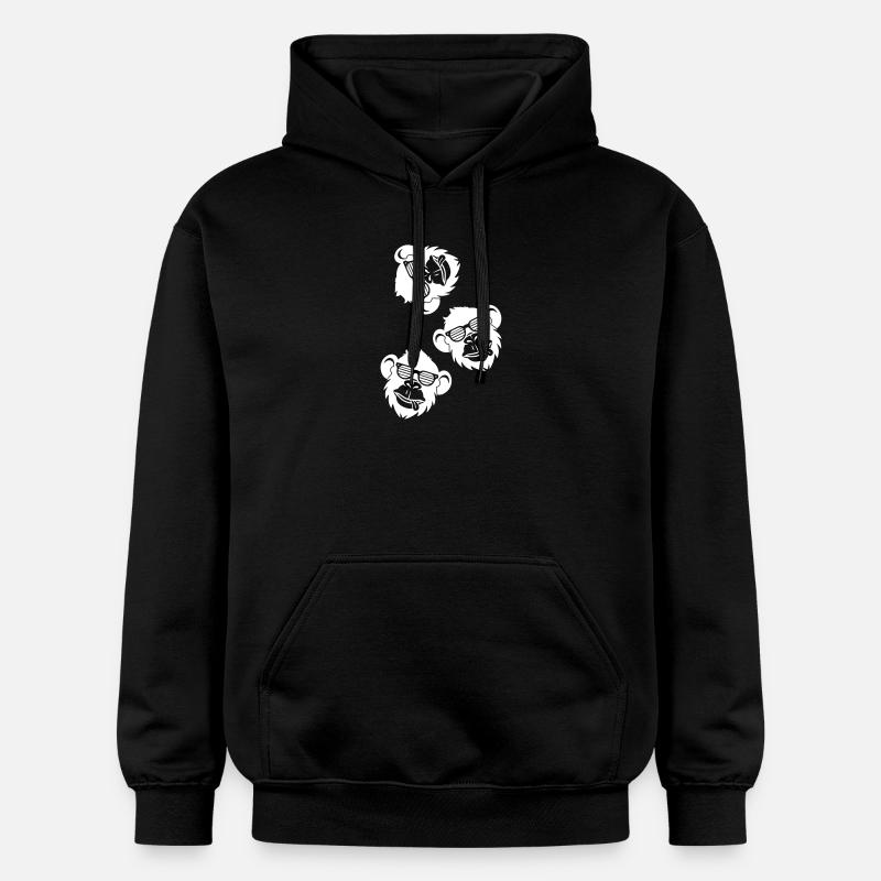 Affe Cool Kopf - Gildan Unisex Softstyle® Midweight Hoodie - Schwarz