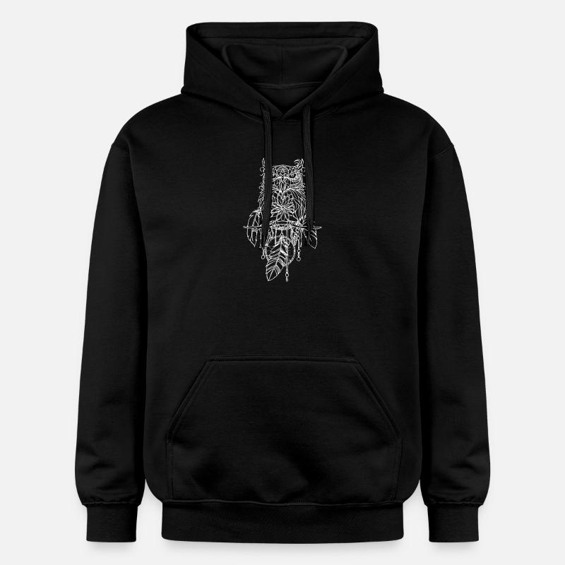 Traum Eule - Gildan Unisex Softstyle® Midweight Hoodie - Schwarz