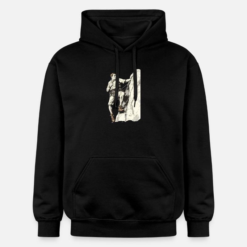 Aventurier de l’escalade en Duotone - Sweat à capuche Softstyle® Gildan Unisexe - noir