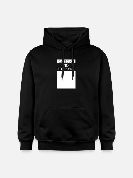 Księga gości Koszulka z podpisem na 40 urodziny - Bluza z kapturem typu unisex Gildan Softstyle® Midweight - czarny