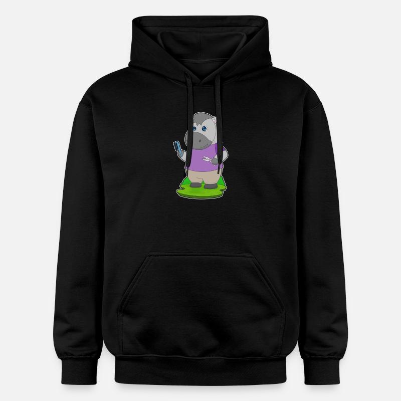 Cheval coiffeur Ciseaux Peigne - Sweat à capuche Softstyle® Gildan Unisexe - noir