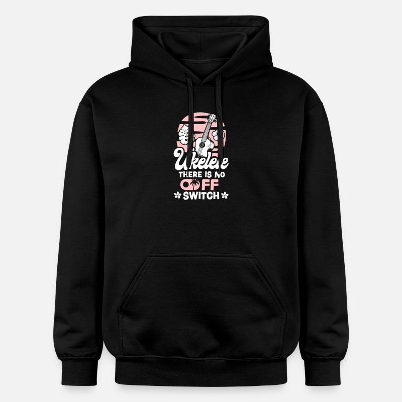 Ukulélé hawaïen Ukulélé Ukulélé là-bas - Sweat à capuche Softstyle® Gildan Unisexe - noir