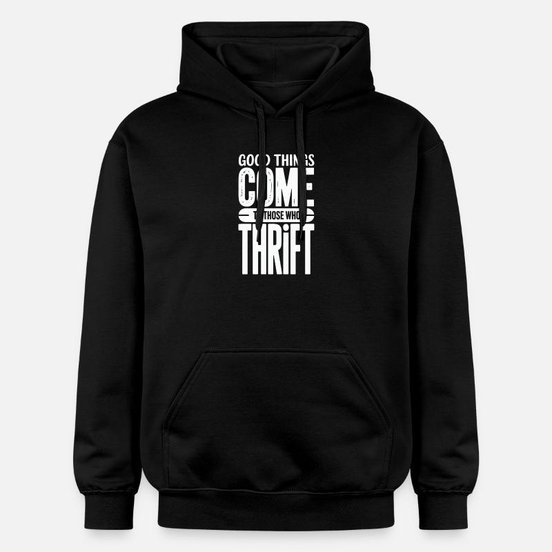 Gute Dinge kommen Sparsamkeit - Gildan Unisex Softstyle® Midweight Hoodie - Schwarz