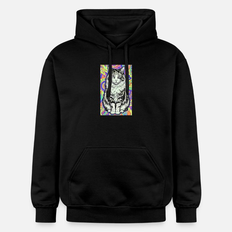 chat - Sweat à capuche Softstyle® Gildan Unisexe - noir