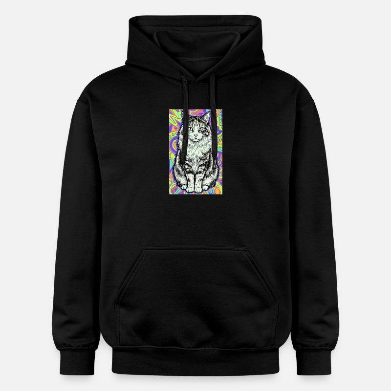 chat - Sweat à capuche Softstyle® Gildan Unisexe - noir