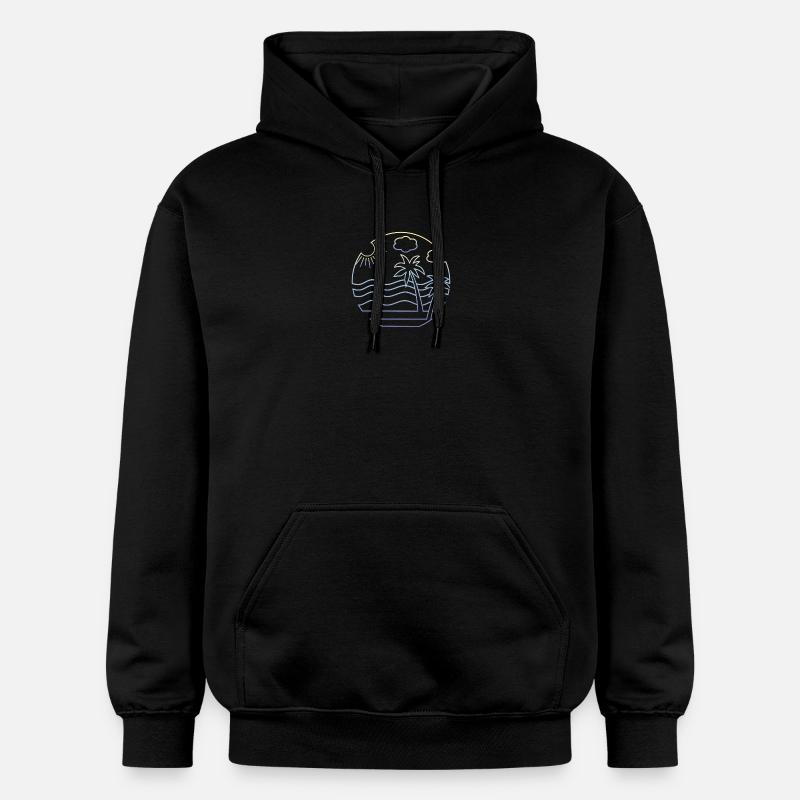 Plage - Sweat à capuche Softstyle® Gildan Unisexe - noir