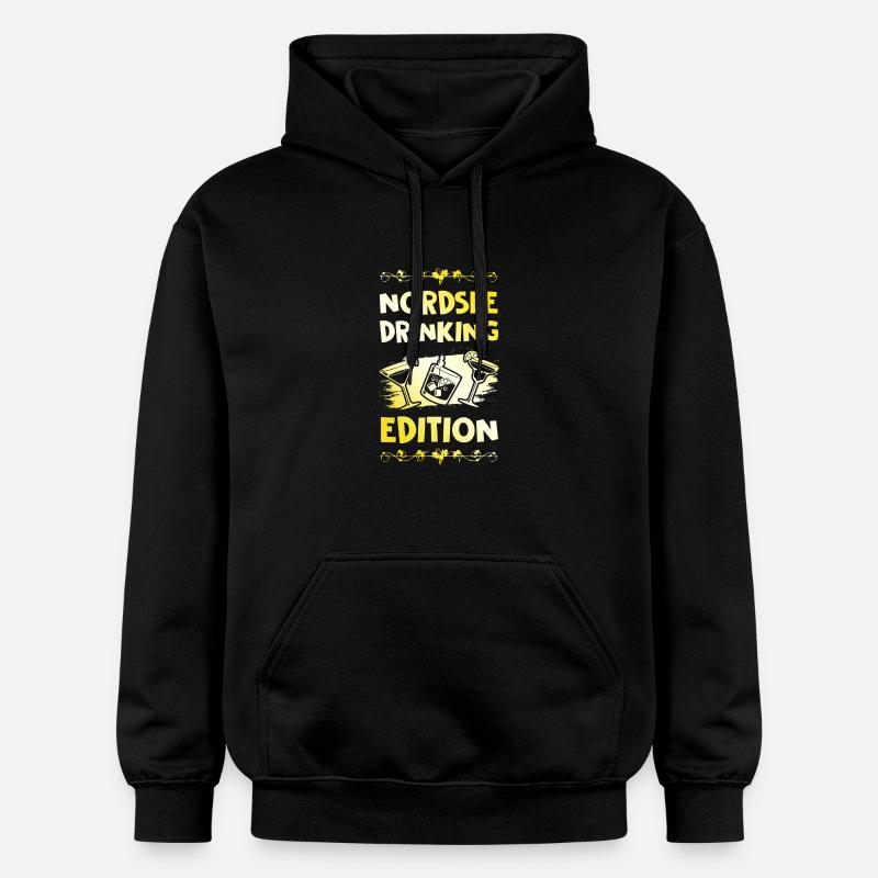 Nordsee Drinking Spruch - Gildan Unisex Softstyle® Midweight Hoodie - Schwarz