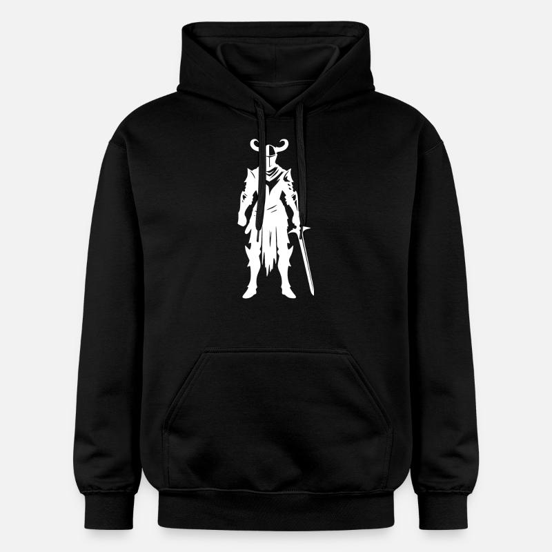 Chevalier combattant avec l’épée - Sweat à capuche Softstyle® Gildan Unisexe - noir