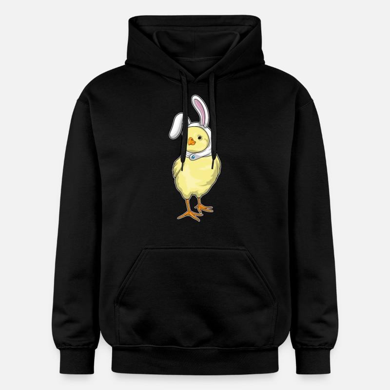 Chick Bunny Easter - Gildan Unisex Softstyle® Midweight Hoodie - black