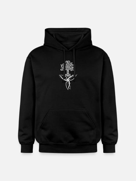 Nœud d’arbre avec ailes - Sweat à capuche Softstyle® Gildan Unisexe - noir