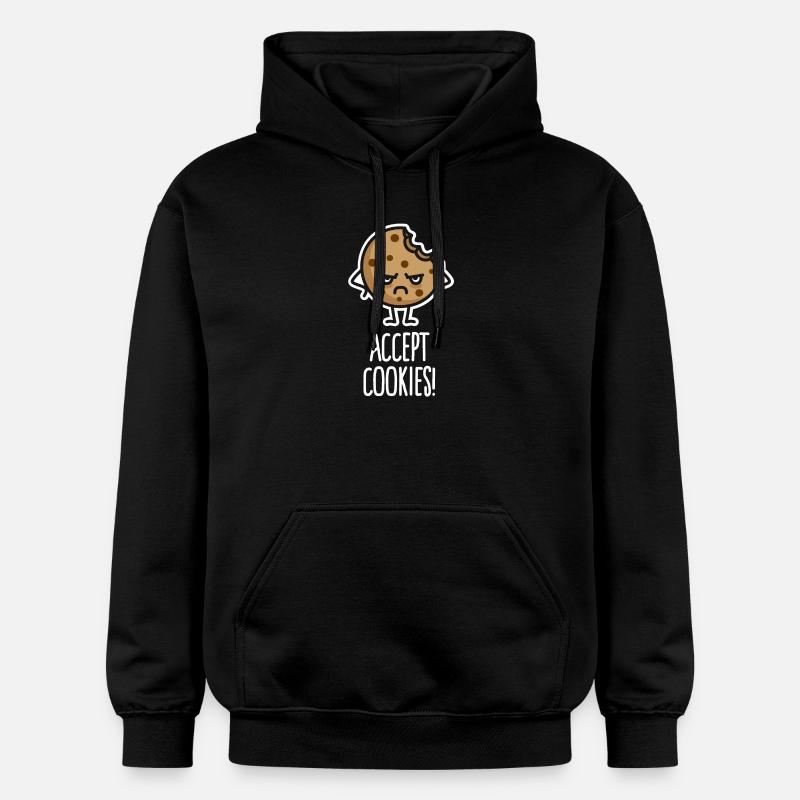 Lustige Programmierer Woke, Accept Cookies, Kekse - Gildan Unisex Softstyle® Midweight Hoodie - Schwarz