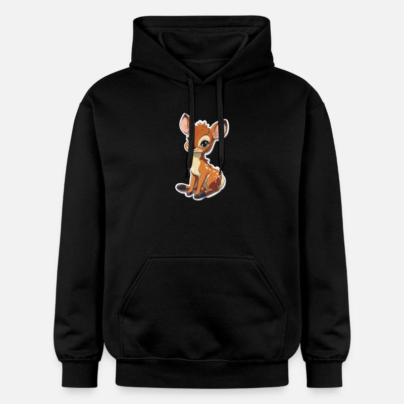 chevreuil - Sweat à capuche Softstyle® Gildan Unisexe - noir