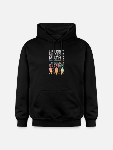Life isn't just math There are also - Gildan Unisex Softstyle® Midweight Hoodie - black