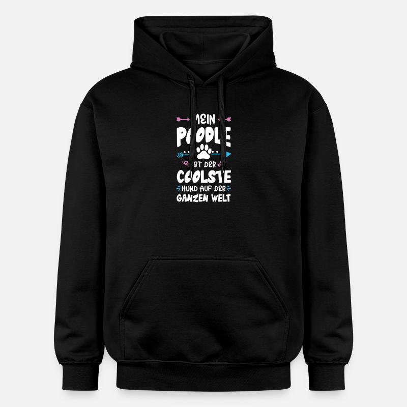Dicton de chien caniche - Sweat à capuche Softstyle® Gildan Unisexe - noir
