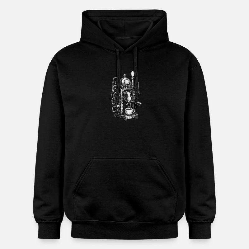 Steampunk-Espressomaschine - Gildan Unisex Softstyle® Midweight Hoodie - Schwarz