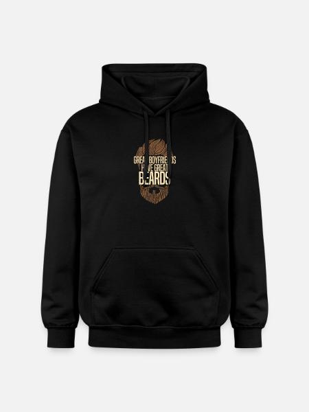 Great Boyfriends Have Great Beards - Gildan Unisex Softstyle® Midweight Hoodie - black