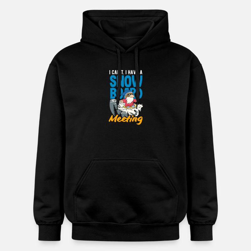 Télésiège de réunion de snowboard snowboard - Sweat à capuche Softstyle® Gildan Unisexe - noir