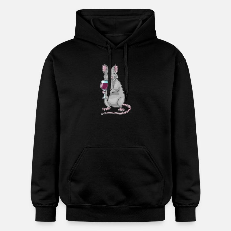 Vin rouge de souris - Sweat à capuche Softstyle® Gildan Unisexe - noir