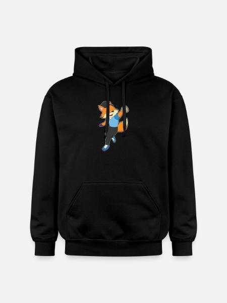 Fox Baseball Baseball Glove - Gildan Unisex Softstyle® Midweight Hoodie - black