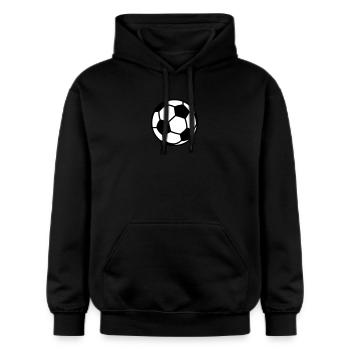 ballon de foot AVEC couleUR,formes,football - Sweat à capuche Softstyle® Gildan Unisexe - noir - Devant - Marisol (170cm) & Nik (191cm)