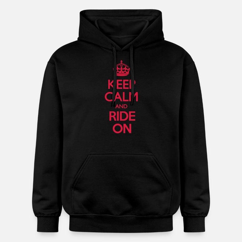 Keep Calm and Ride On - Sweat à capuche Softstyle® Gildan Unisexe - noir