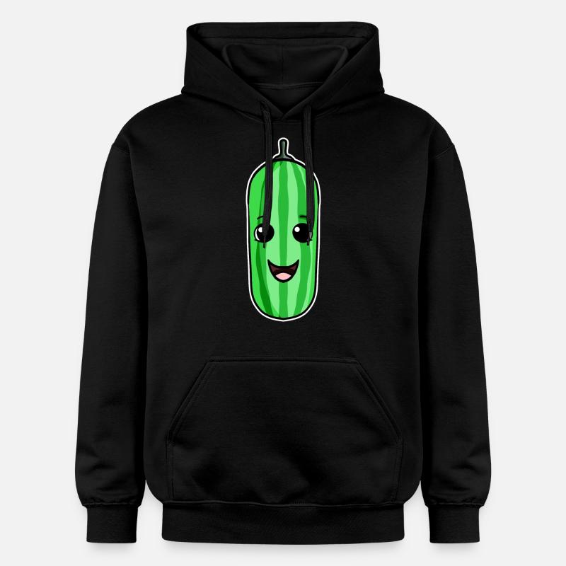 Motif de concombre - Sweat à capuche Softstyle® Gildan Unisexe - noir