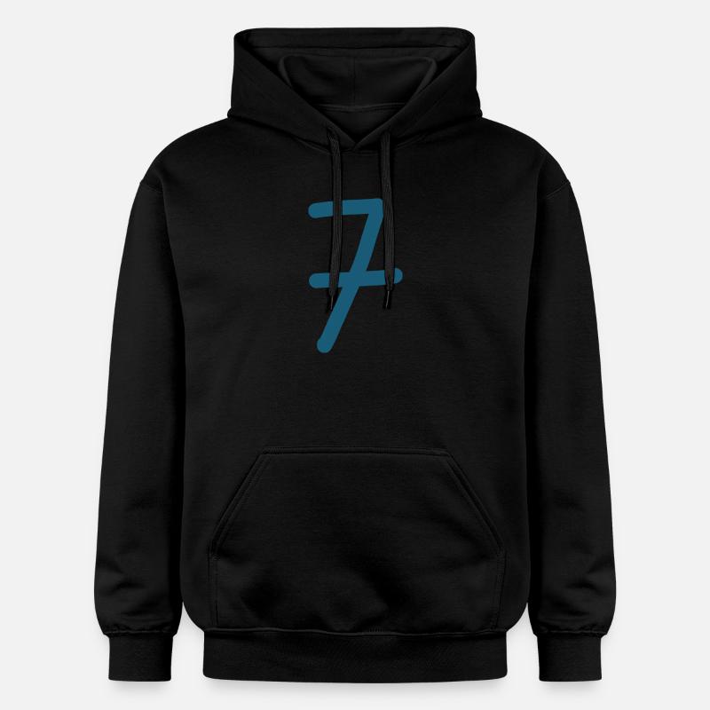 7 Numéro sept numéro anniversaire - Sweat à capuche Softstyle® Gildan Unisexe - noir
