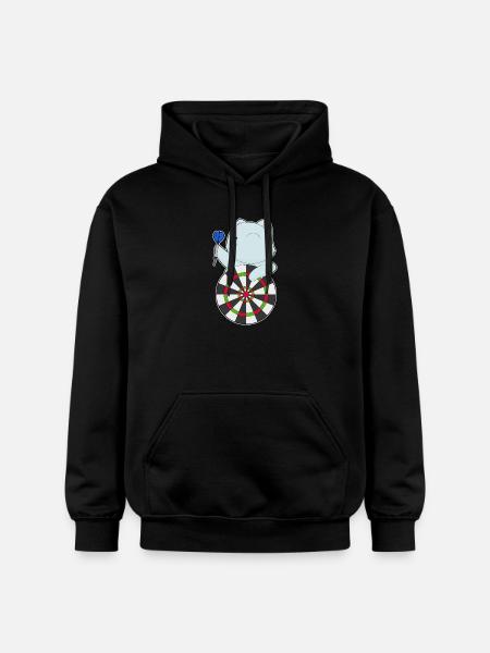 Cible de fléchettes pour chat - Sweat à capuche Softstyle® Gildan Unisexe - noir