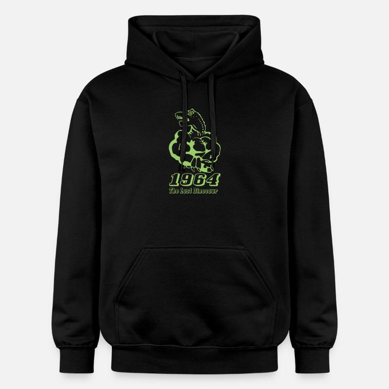 Année de naissance1964 Dinosaure monochrome - Sweat à capuche Softstyle® Gildan Unisexe - noir
