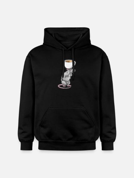 Mouse Coffee Mug - Gildan Unisex Softstyle® Midweight Hoodie - black