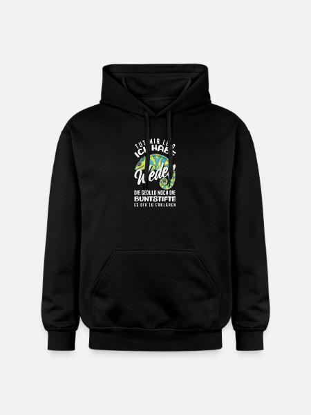 Neither patience nor crayons – sarcasm - Gildan Unisex Softstyle® Midweight Hoodie - black