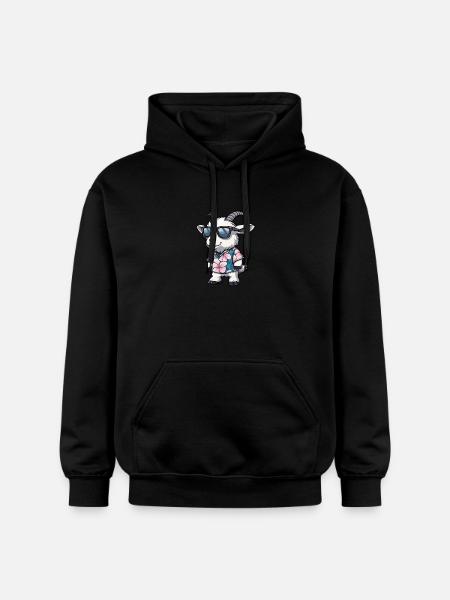 Mountain Goat Comic Vacation - Gildan Unisex Softstyle® Midweight Hoodie - black
