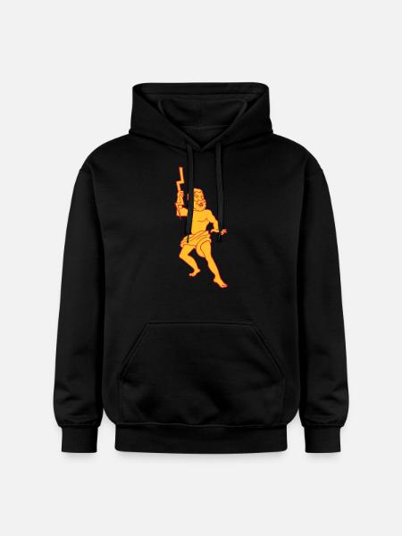 Zeus Jupiter mytologiske gud af græsk Olympus - Gildan Softstyle® Midweight unisex-hoodie - sort