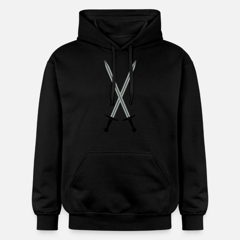 Épées croisées - Sweat à capuche Softstyle® Gildan Unisexe - noir