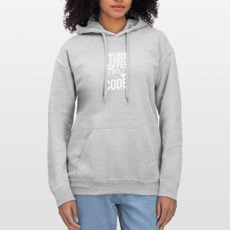 Je transforme le café en code Sweat à capuche Softstyle® Gildan Unisexe