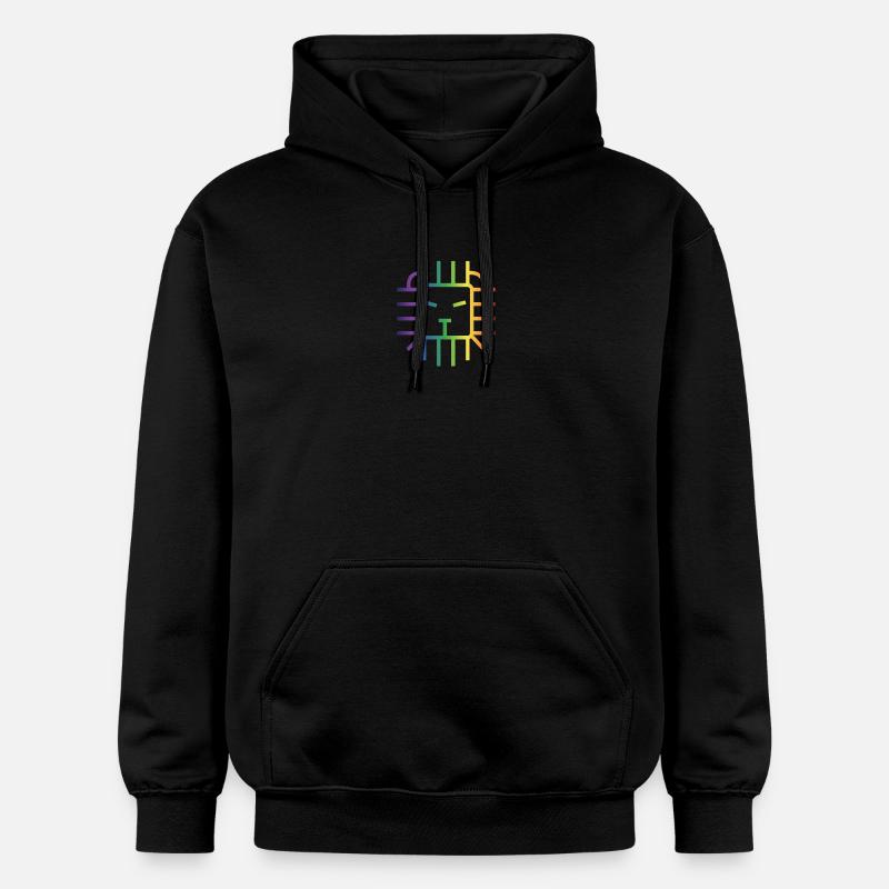 Lion de la fierté - Sweat à capuche Softstyle® Gildan Unisexe - noir