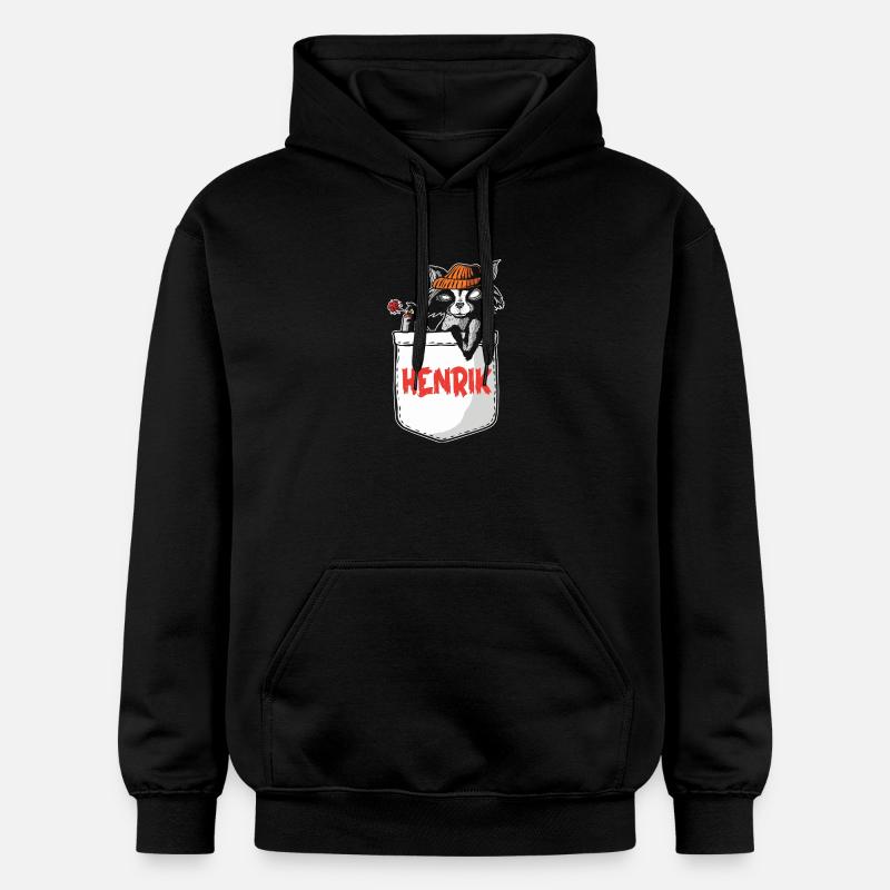 Raton laveur Henrik - Sweat à capuche Softstyle® Gildan Unisexe - noir
