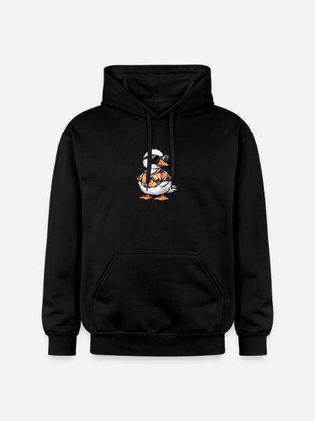 Goose Comic Holiday - Gildan Unisex Softstyle® Midweight Hoodie - black