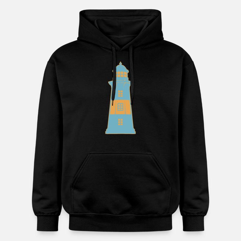 Phare sur la côte maritime - Sweat à capuche Softstyle® Gildan Unisexe - noir