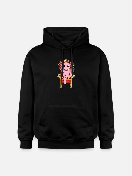 Axolotl motif children's king - Gildan Unisex Softstyle® Midweight Hoodie - black