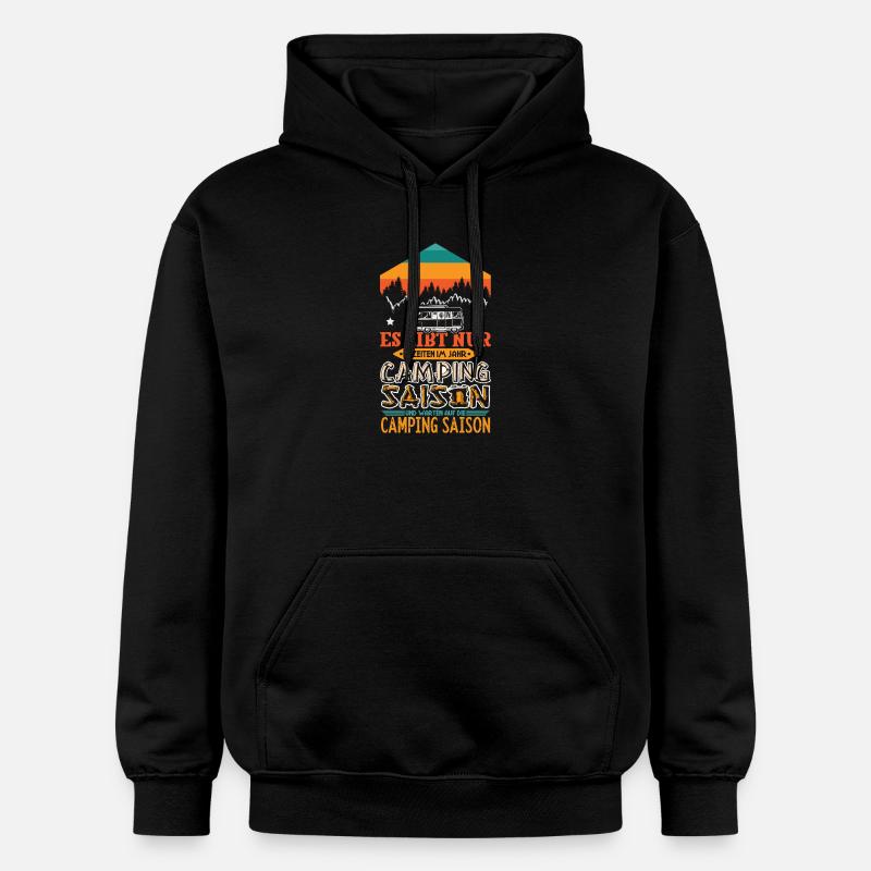 Camper Camping Caravane Dicton - Sweat à capuche Softstyle® Gildan Unisexe - noir