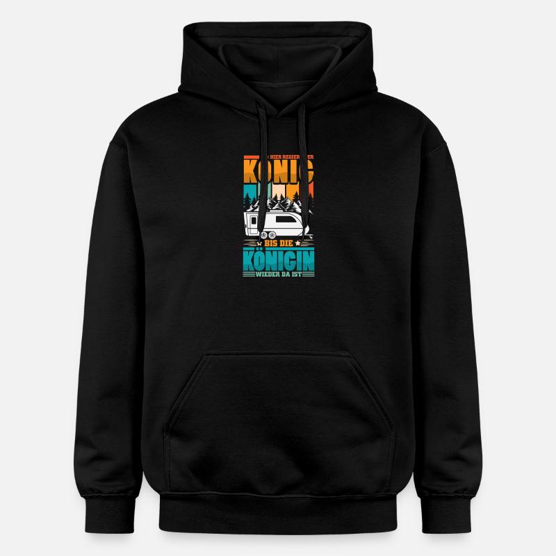 Camper Camping Caravane Dicton - Sweat à capuche Softstyle® Gildan Unisexe - noir